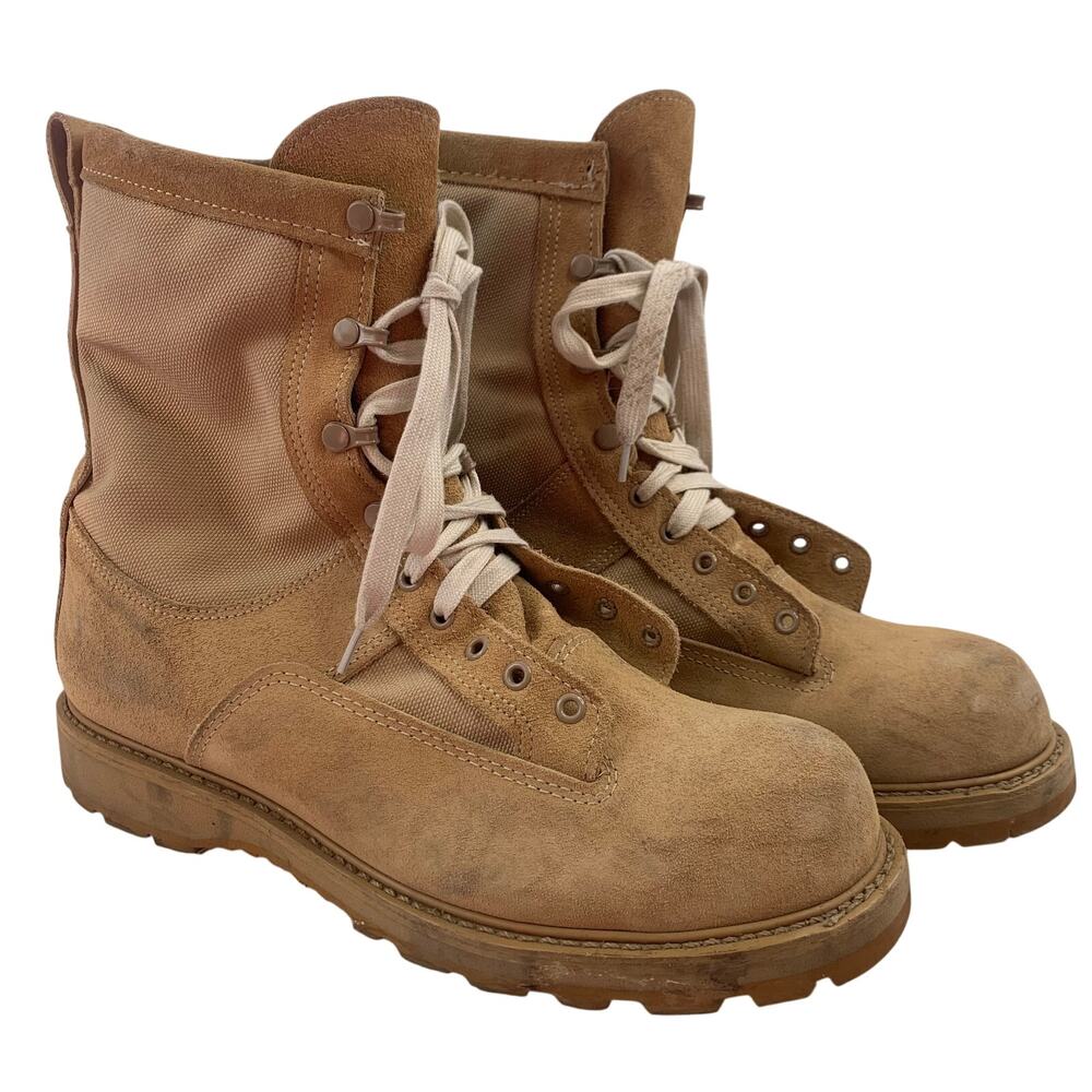 Bates Military Combat Boots Mens 12.5 Desert Tan Suede Waterproof Vibram GoreTex